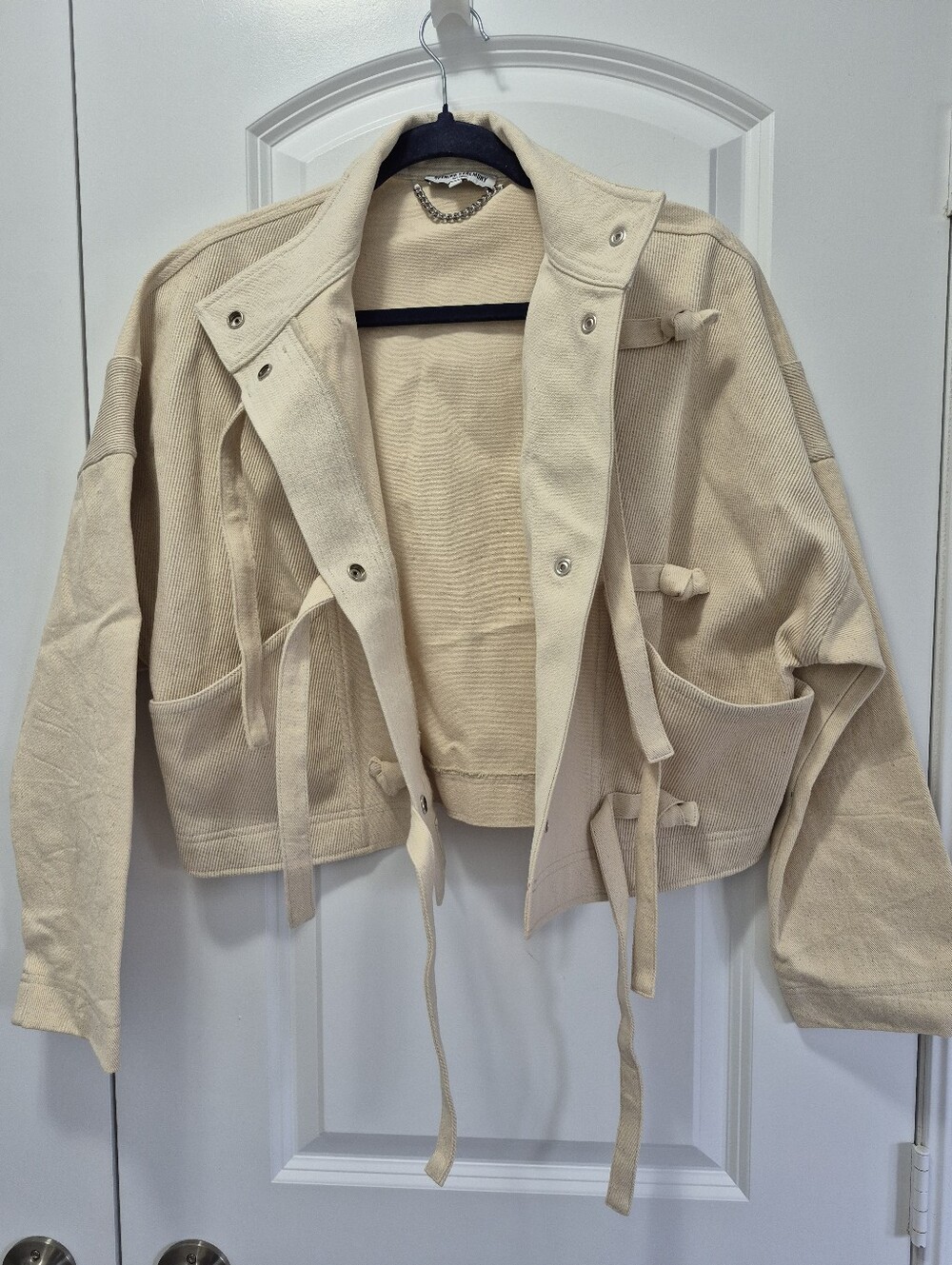 Opening Ceremony The Knot Biker Jacket, XS/S, Cream - Picture 6 of 13